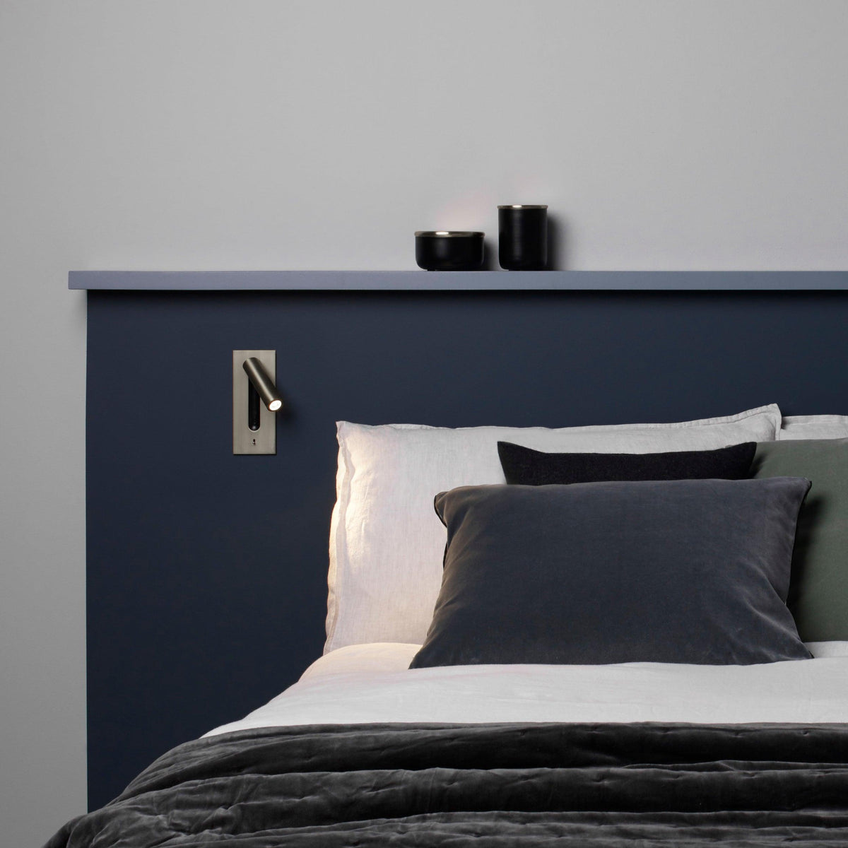 Folded Back Bedside Wall Lamp, Space-Saving Design