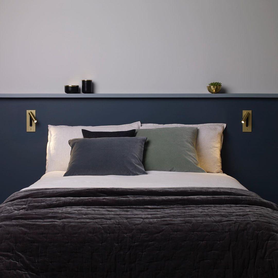 Folded Back Bedside Wall Lamp, Space-Saving Design