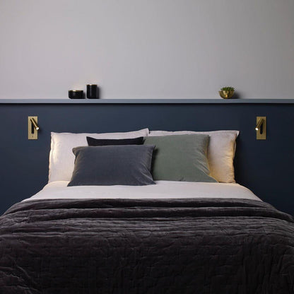 Folded Back Bedside Wall Lamp, Space-Saving Design