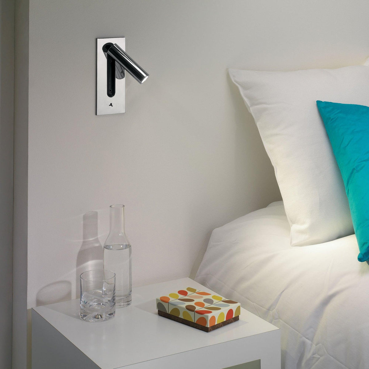 Folded Back Bedside Wall Lamp, Space-Saving Design