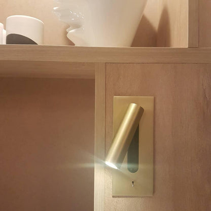 Folded Back Bedside Wall Lamp, Space-Saving Design