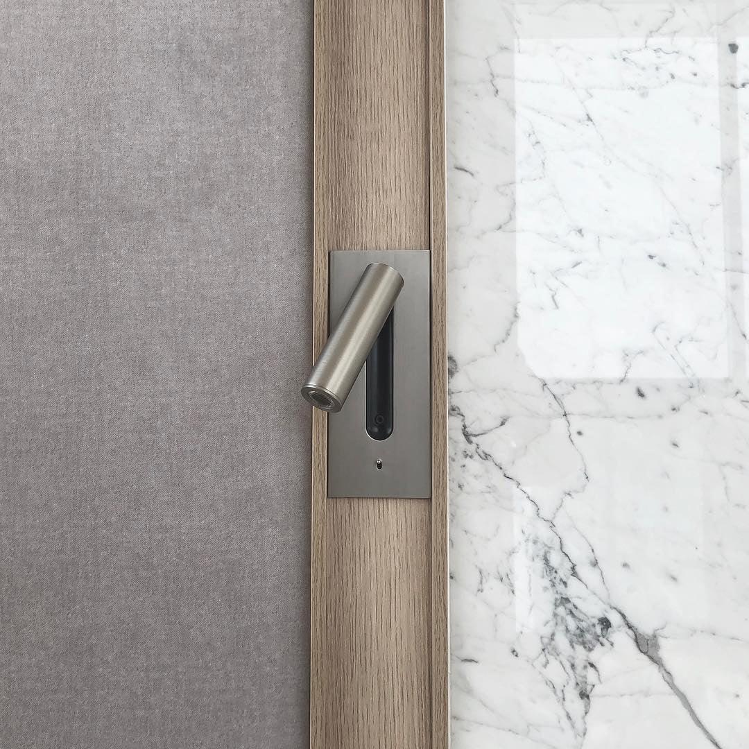 Folded Back Bedside Wall Lamp, Space-Saving Design