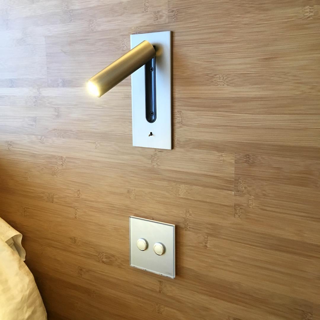 Folded Back Bedside Wall Lamp, Space-Saving Design