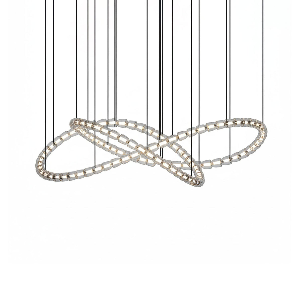 Infinity Loop LED Chandelier, Dimmable — detail view
