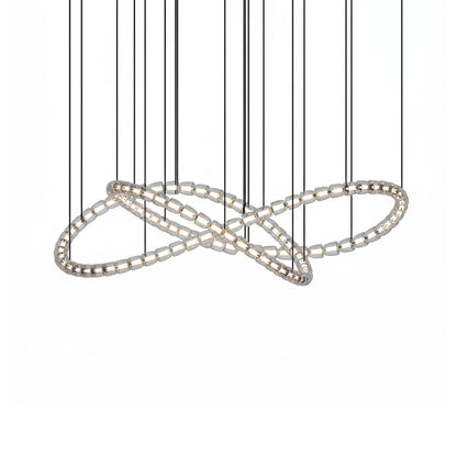 Infinity Loop LED Chandelier, Dimmable — detail view