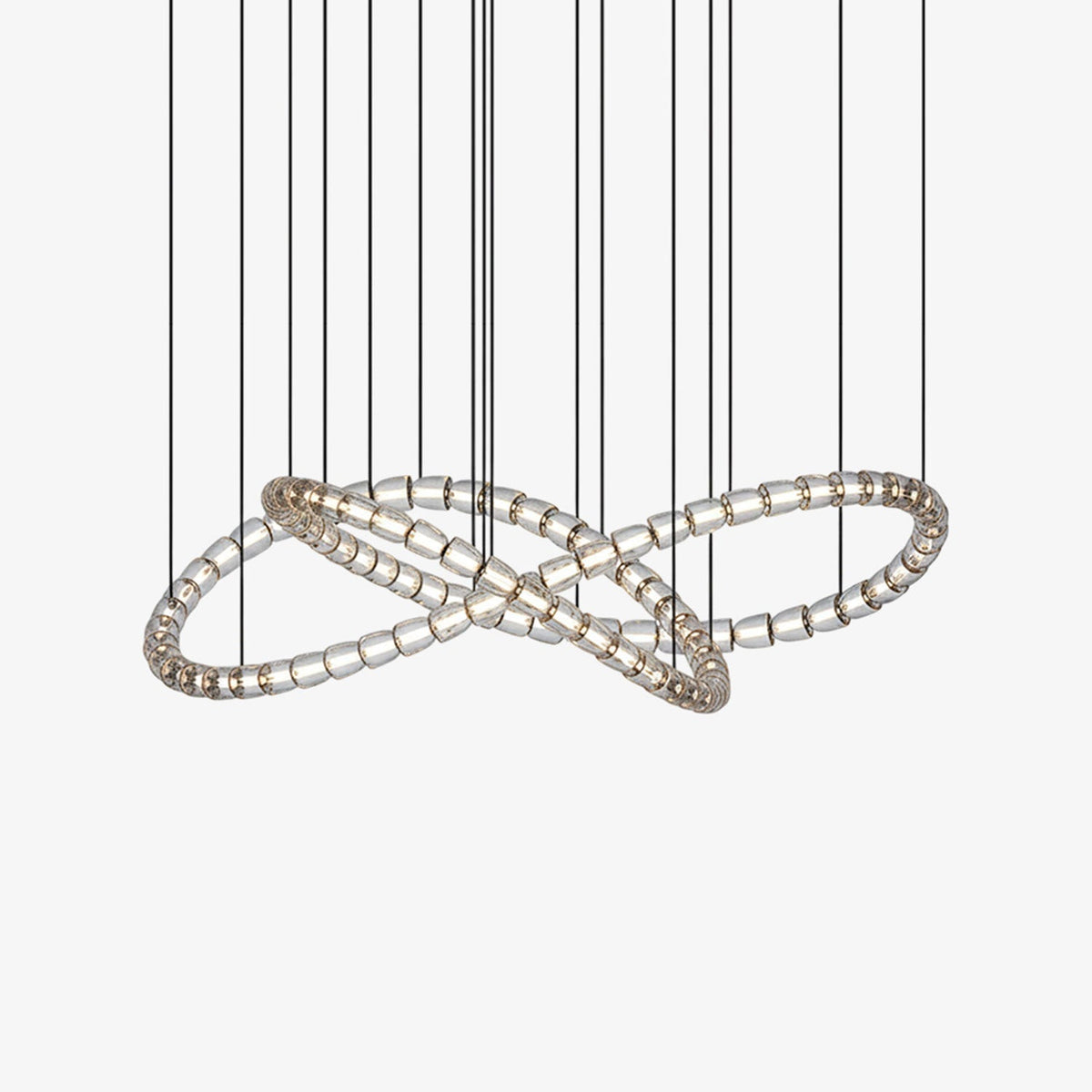 Infinity Loop LED Chandelier, Dimmable — alternate angle