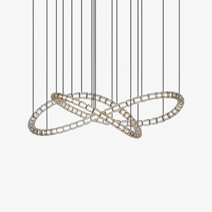 Infinity Loop LED Chandelier, Dimmable — alternate angle