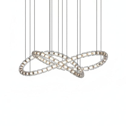 Infinity Loop LED Chandelier, Dimmable — front view