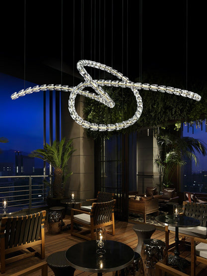 Infinity Loop LED Chandelier, Dimmable
