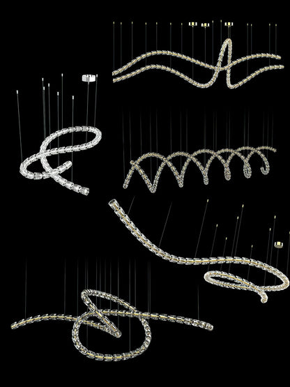 Infinity Loop LED Chandelier, Dimmable