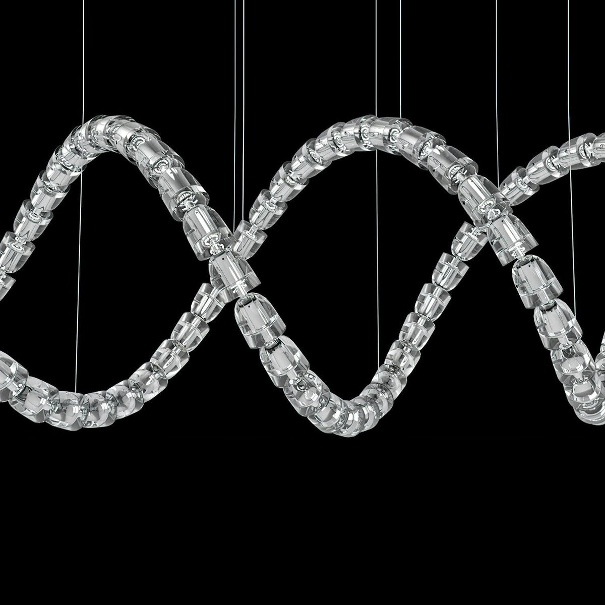 Infinity Loop LED Chandelier, Dimmable — lifestyle view