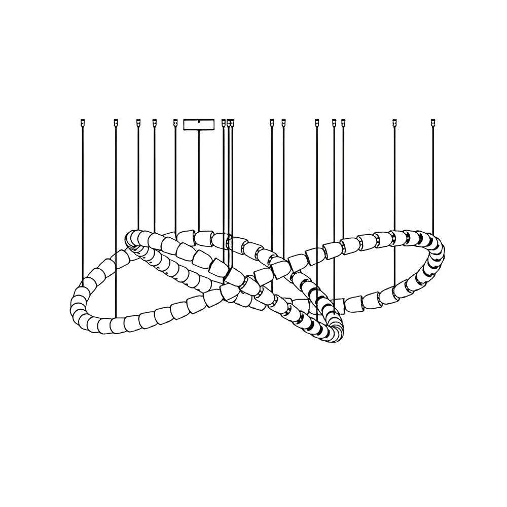 Infinity Loop LED Chandelier, Dimmable
