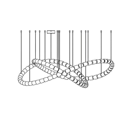 Infinity Loop LED Chandelier, Dimmable