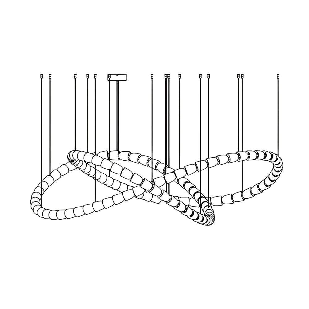 Infinity Loop LED Chandelier, Dimmable