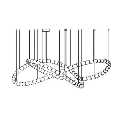 Infinity Loop LED Chandelier, Dimmable