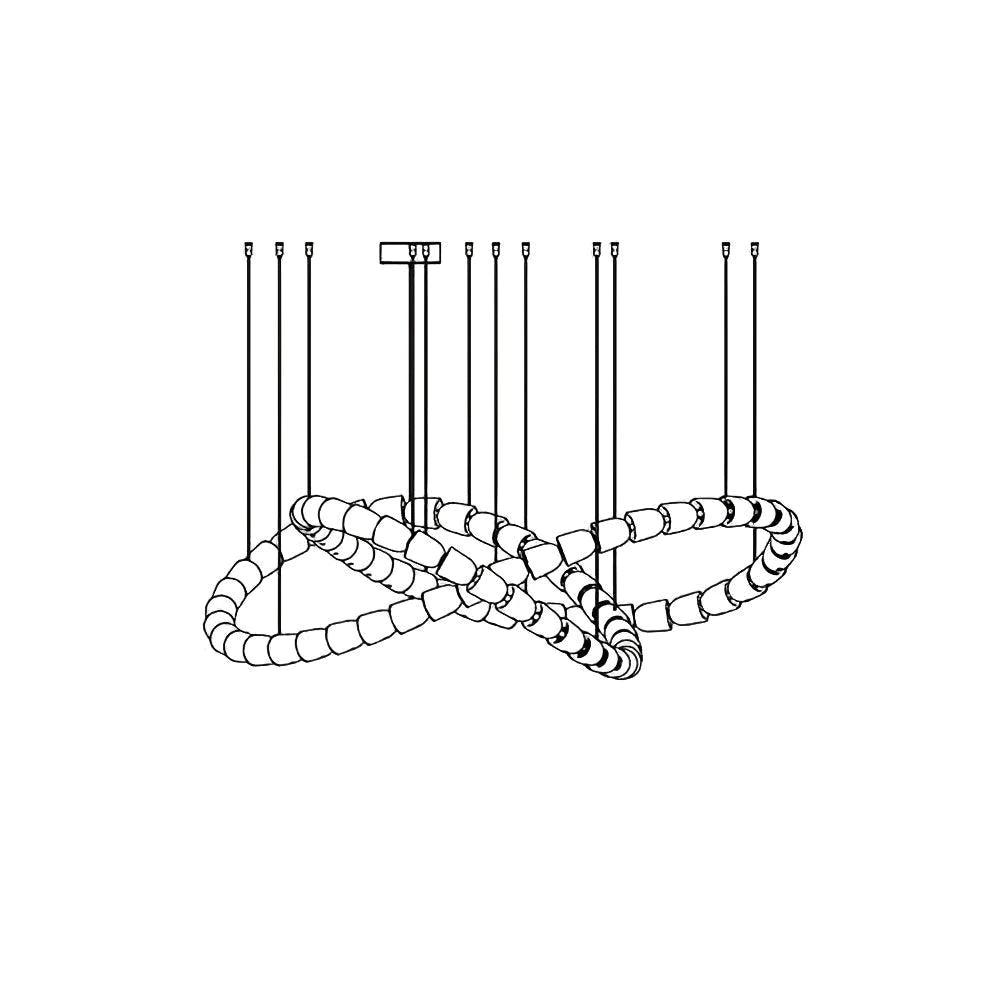 Infinity Loop LED Chandelier, Dimmable
