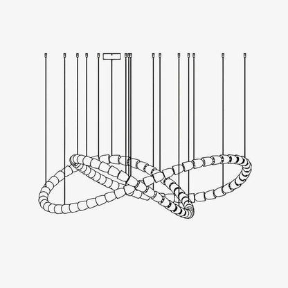 Infinity Loop LED Chandelier, Dimmable