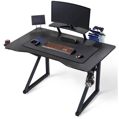 Computer Desk with Spacious Surface & X-Frame Support — front view