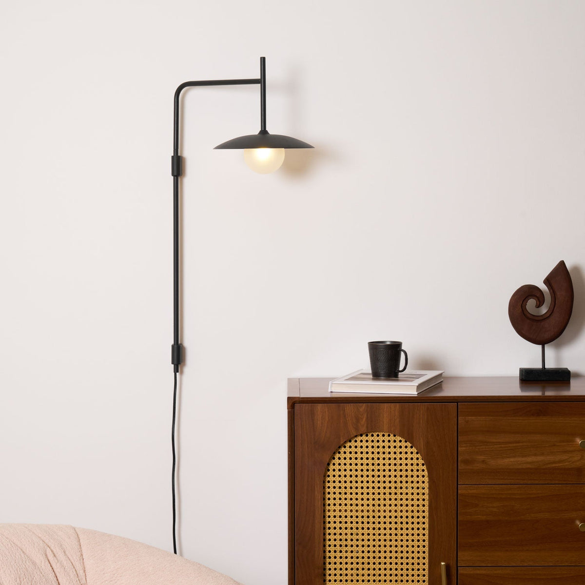 Swing Arm Wall Lamp with Plug-In Design