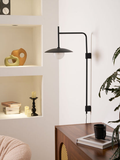 Swing Arm Wall Lamp with Plug-In Design