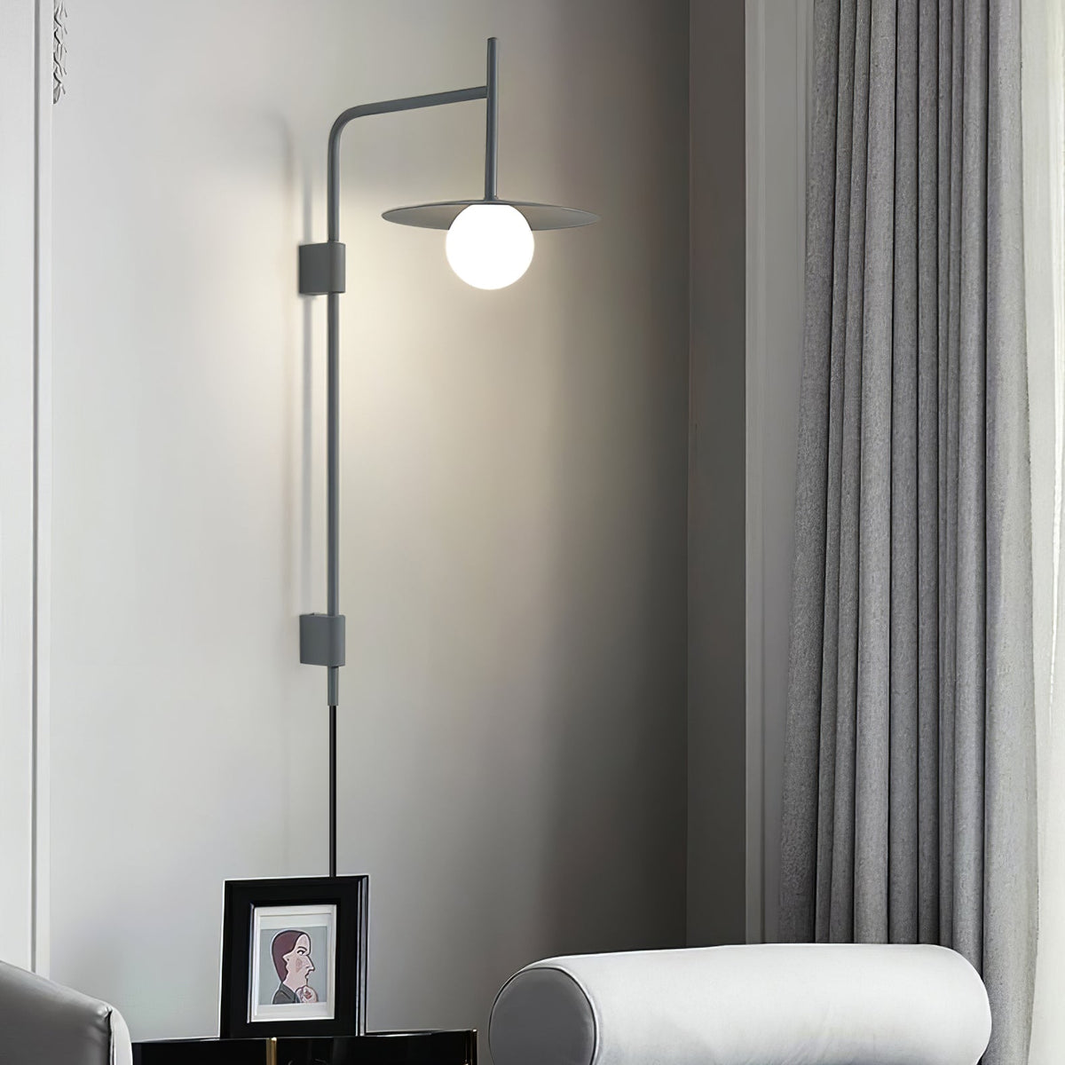 Swing Arm Wall Lamp with Plug-In Design