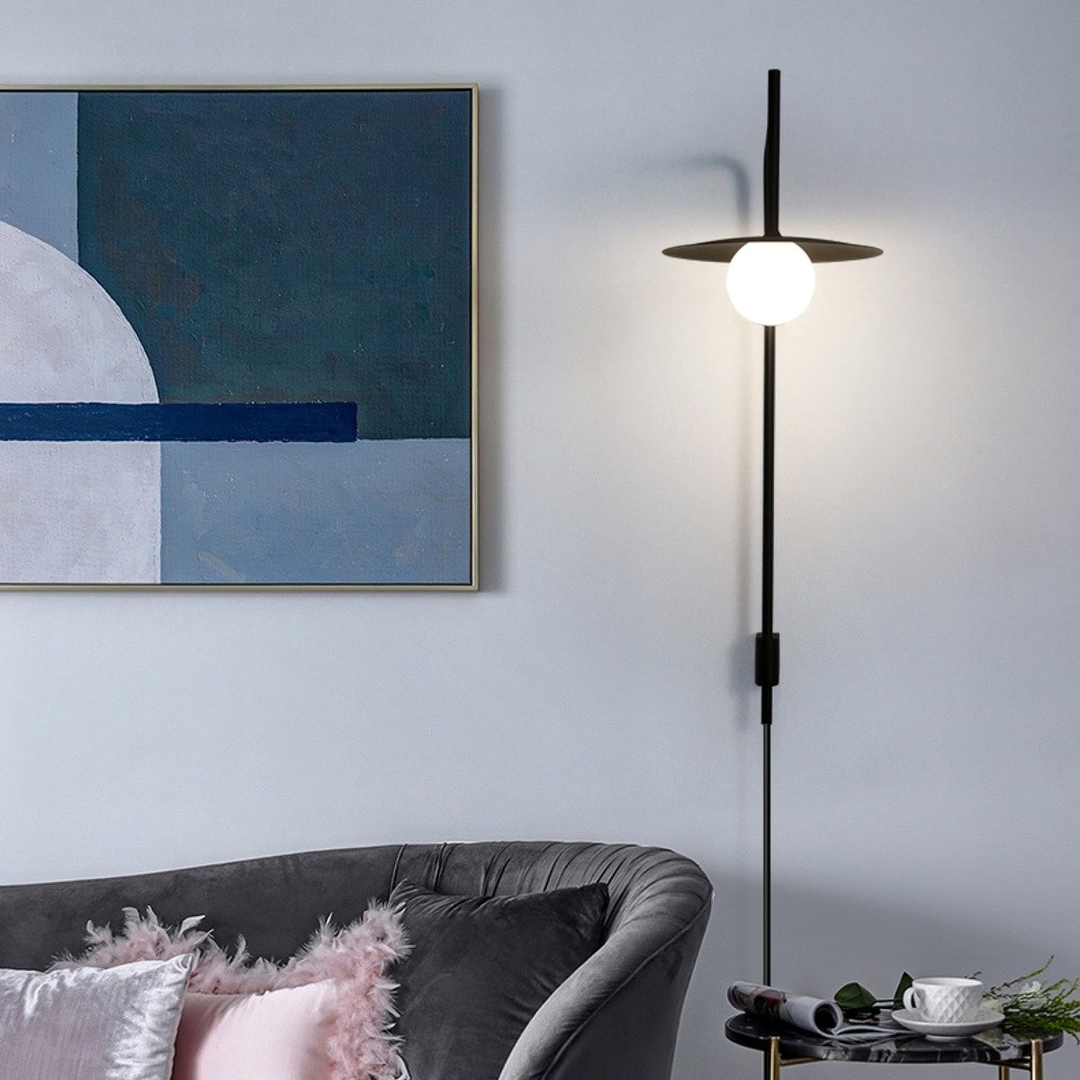 Swing Arm Wall Lamp with Plug-In Design