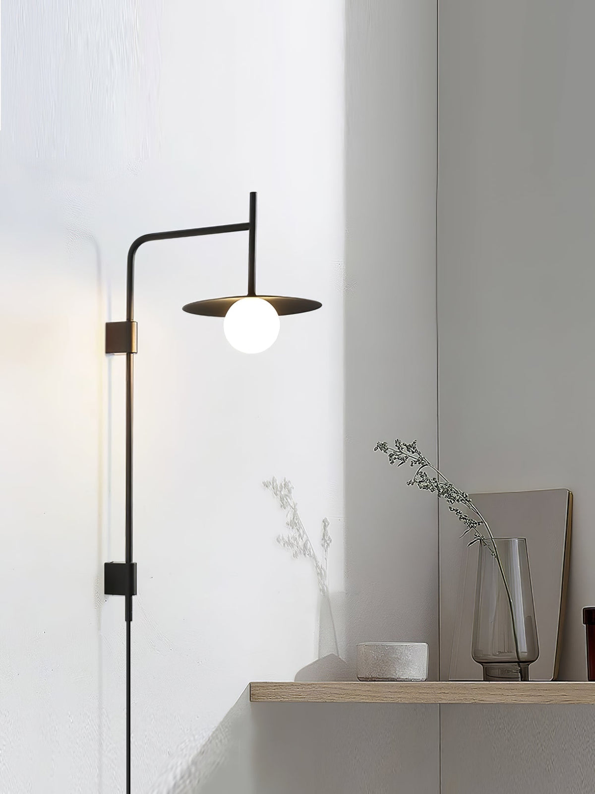 Swing Arm Wall Lamp with Plug-In Design