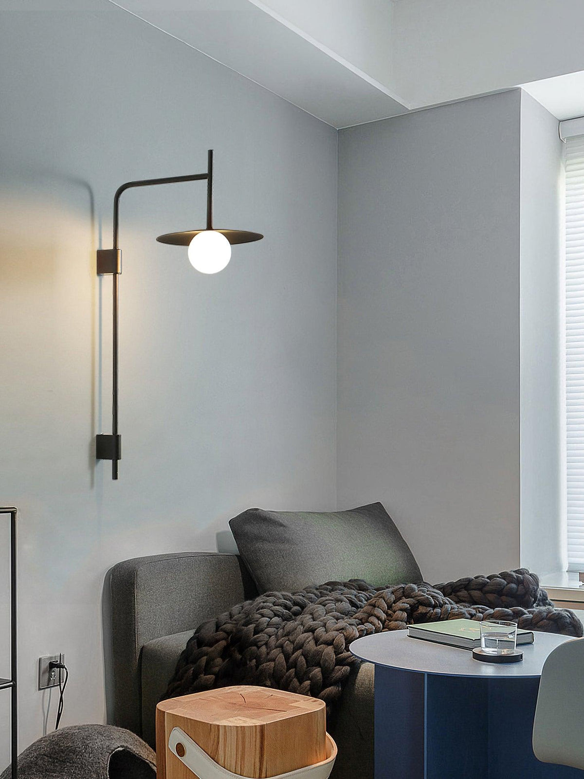 Swing Arm Wall Lamp with Plug-In Design