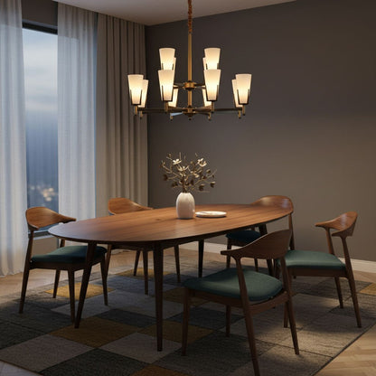 Crystal Accent Chandelier with Adjustable Height