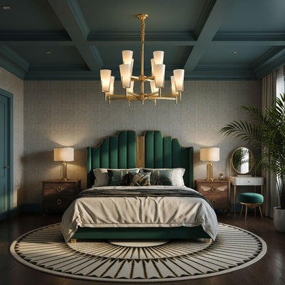 Crystal Accent Chandelier with Adjustable Height