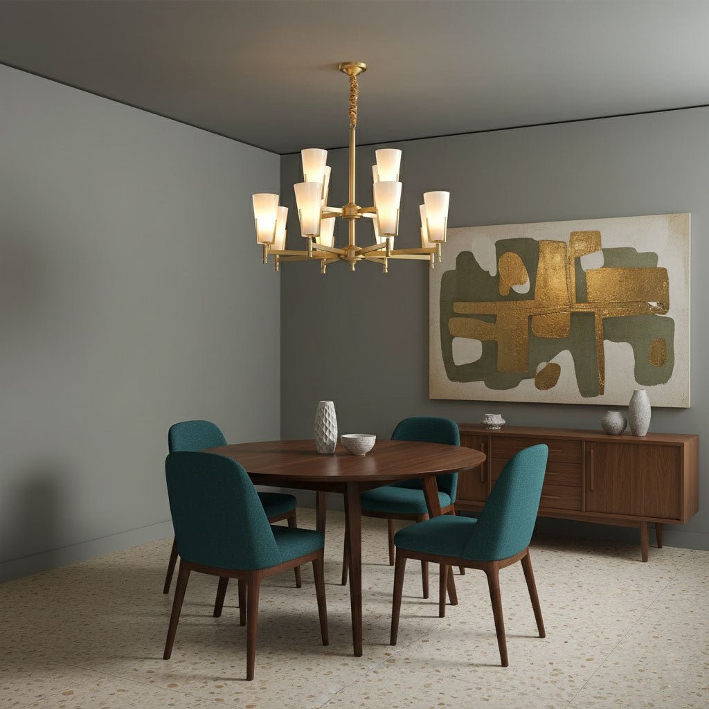 Crystal Accent Chandelier with Adjustable Height