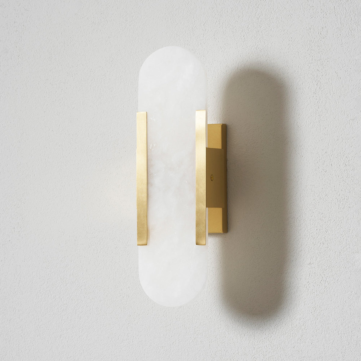Oblong Alabaster Wall Sconce, Soft Ambient Light