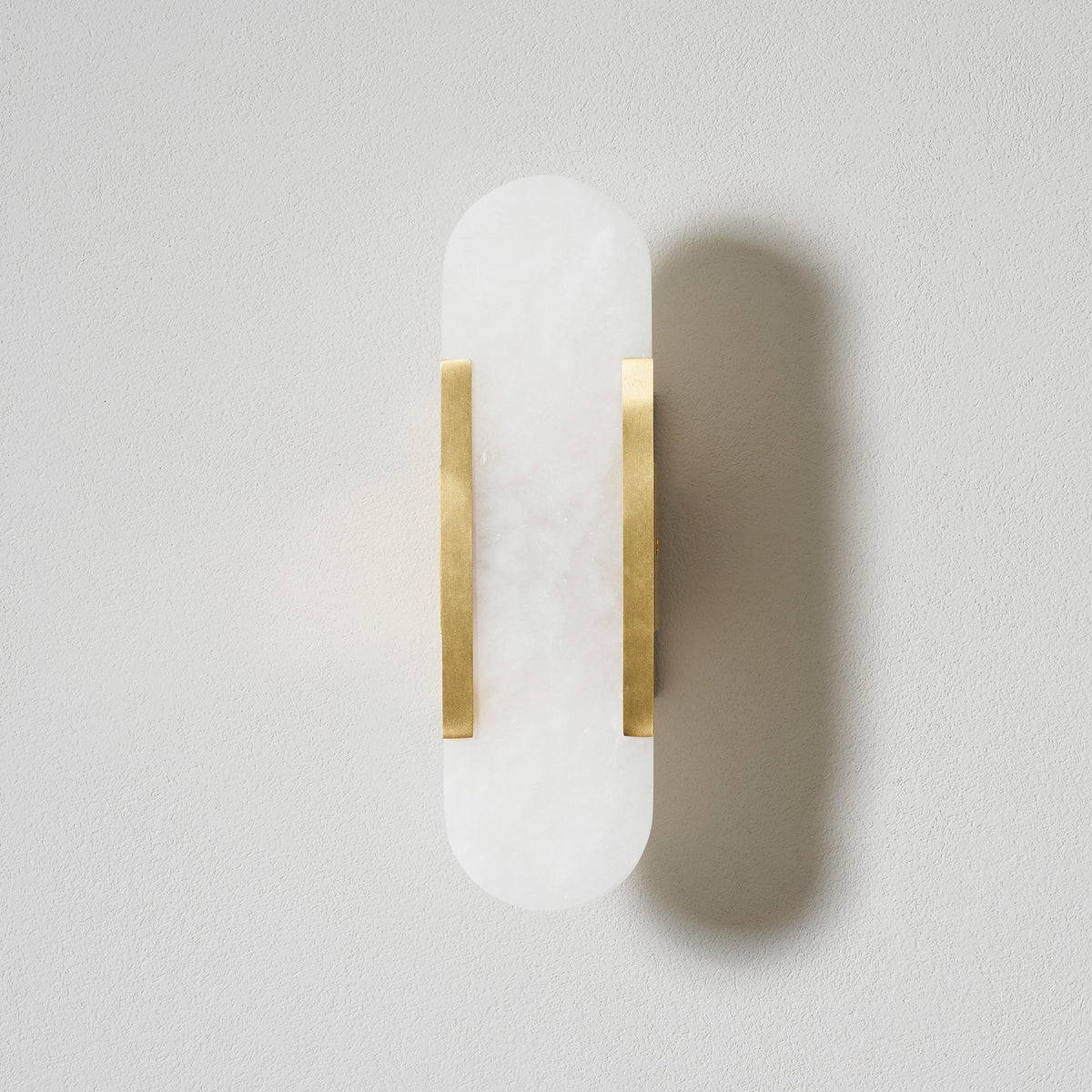 Oblong Alabaster Wall Sconce, Soft Ambient Light
