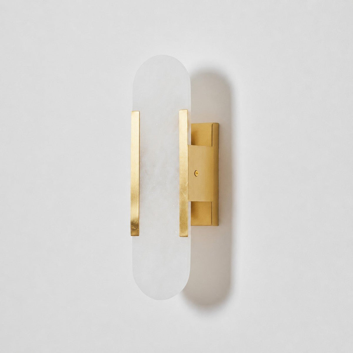 Oblong Alabaster Wall Sconce, Soft Ambient Light