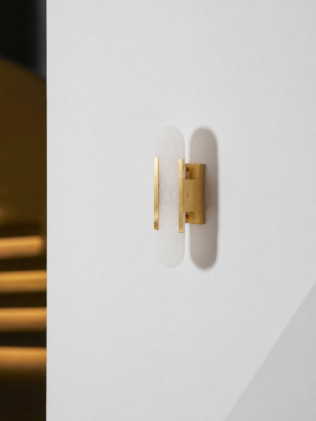 Oblong Alabaster Wall Sconce, Soft Ambient Light