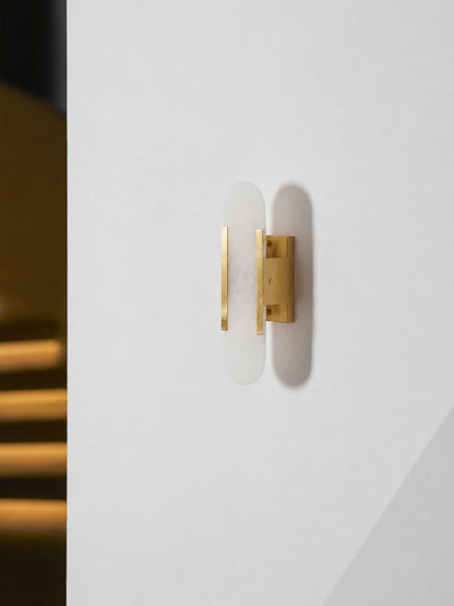 Oblong Alabaster Wall Sconce, Soft Ambient Light