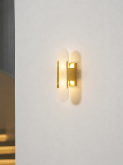 Oblong Alabaster Wall Sconce, Soft Ambient Light