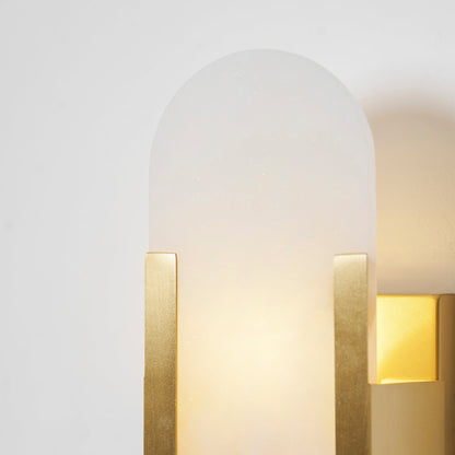 Oblong Alabaster Wall Sconce, Soft Ambient Light