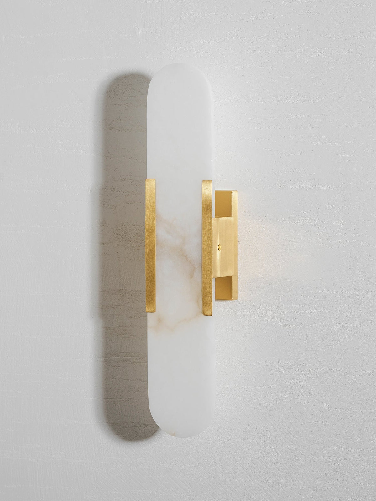 Oblong Alabaster Wall Sconce, Soft Ambient Light
