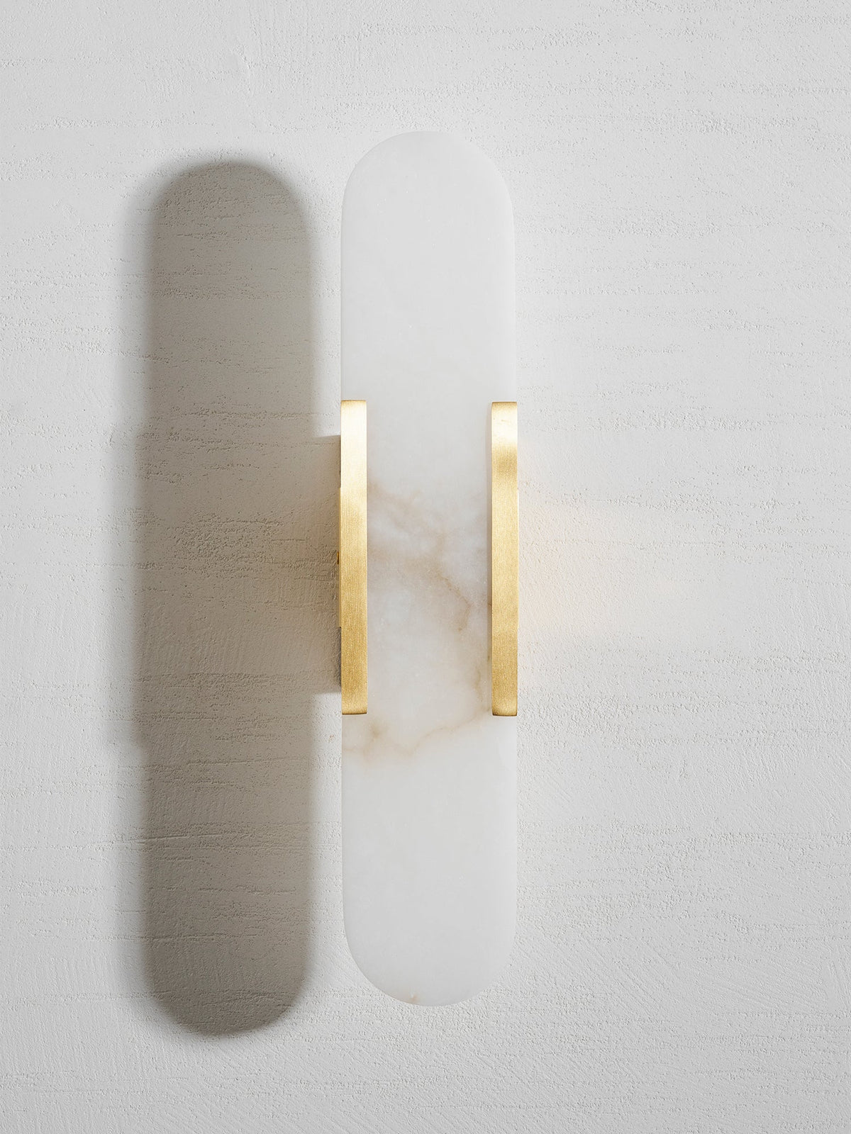 Oblong Alabaster Wall Sconce, Soft Ambient Light