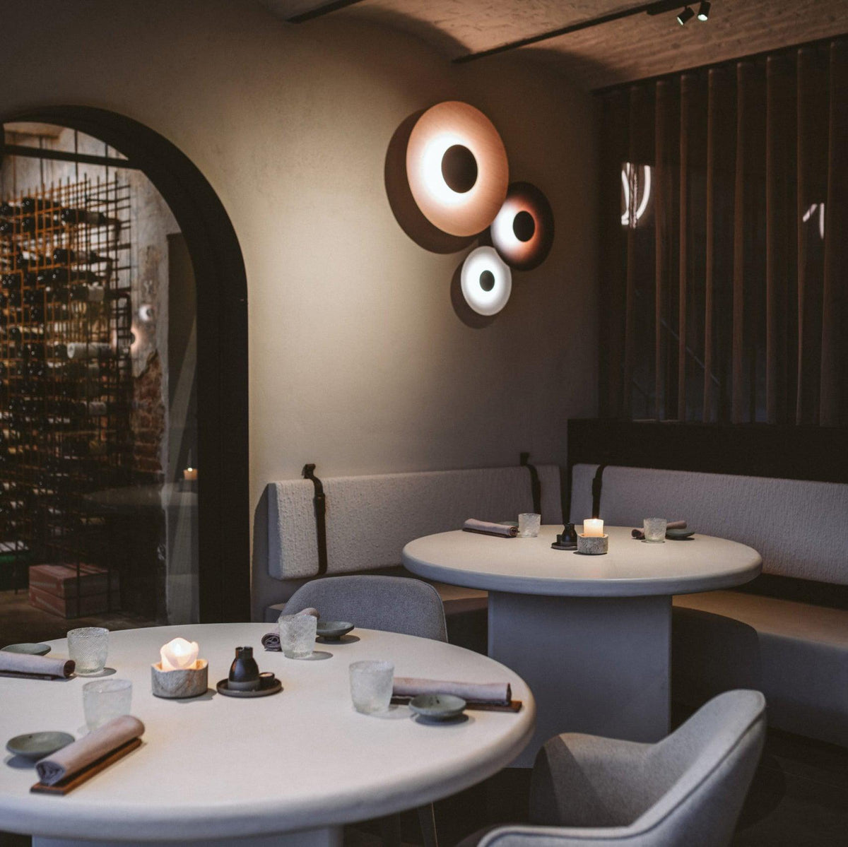 Round Wall Light with Adjustable Brightness