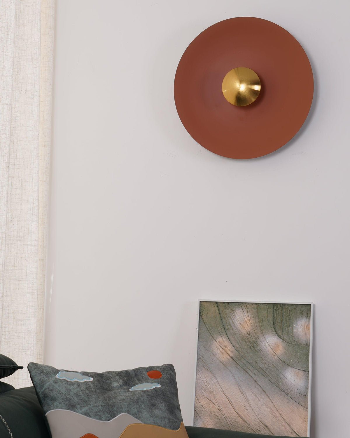 Round Wall Light with Adjustable Brightness