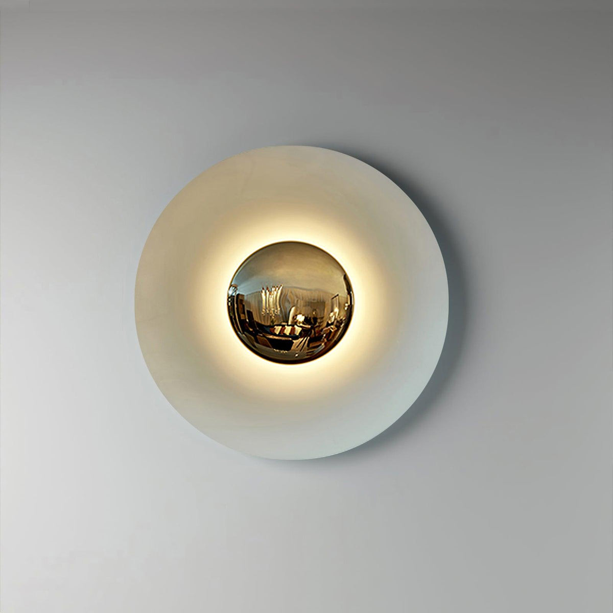 Round Wall Light with Adjustable Brightness