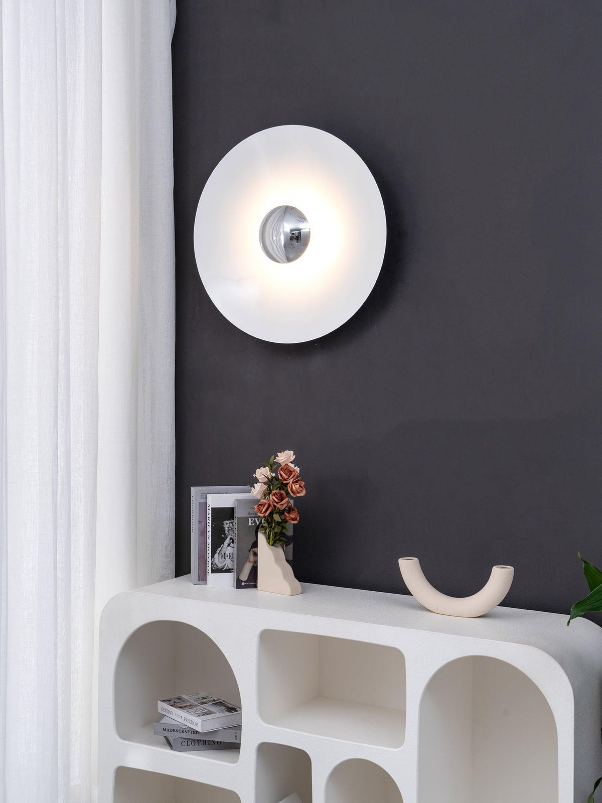Round Wall Light with Adjustable Brightness