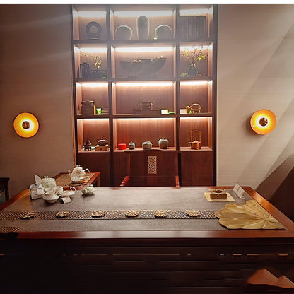 Round Wall Light with Adjustable Brightness