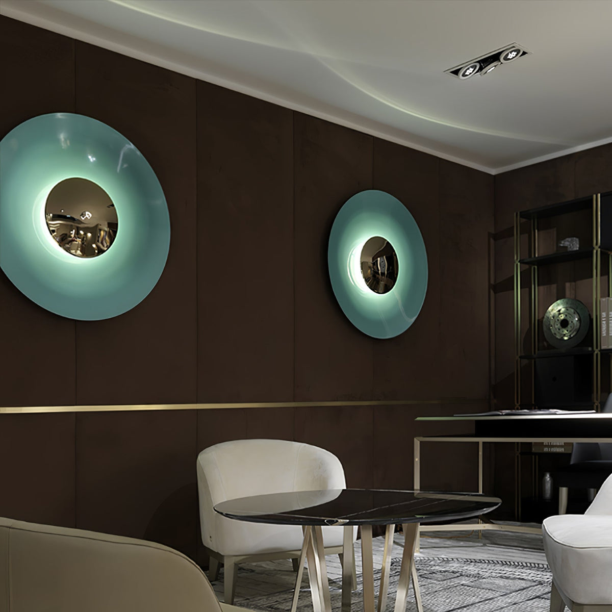 Round Wall Light with Adjustable Brightness