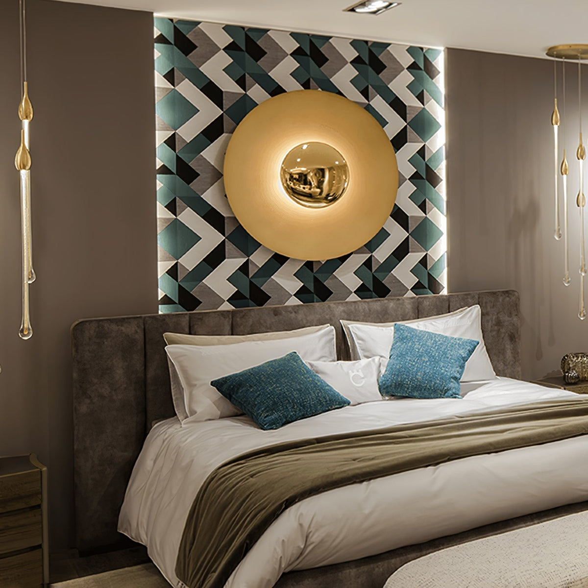 Round Wall Light with Adjustable Brightness