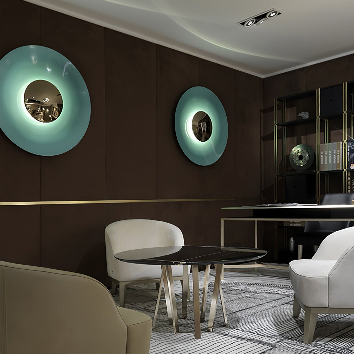 Round Wall Light with Adjustable Brightness