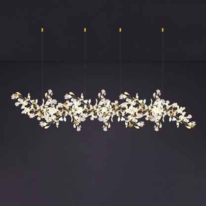 Gingko Leaves Chandelier with Adjustable Brightness — front view