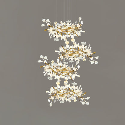 Gingko Leaves Chandelier with Adjustable Brightness